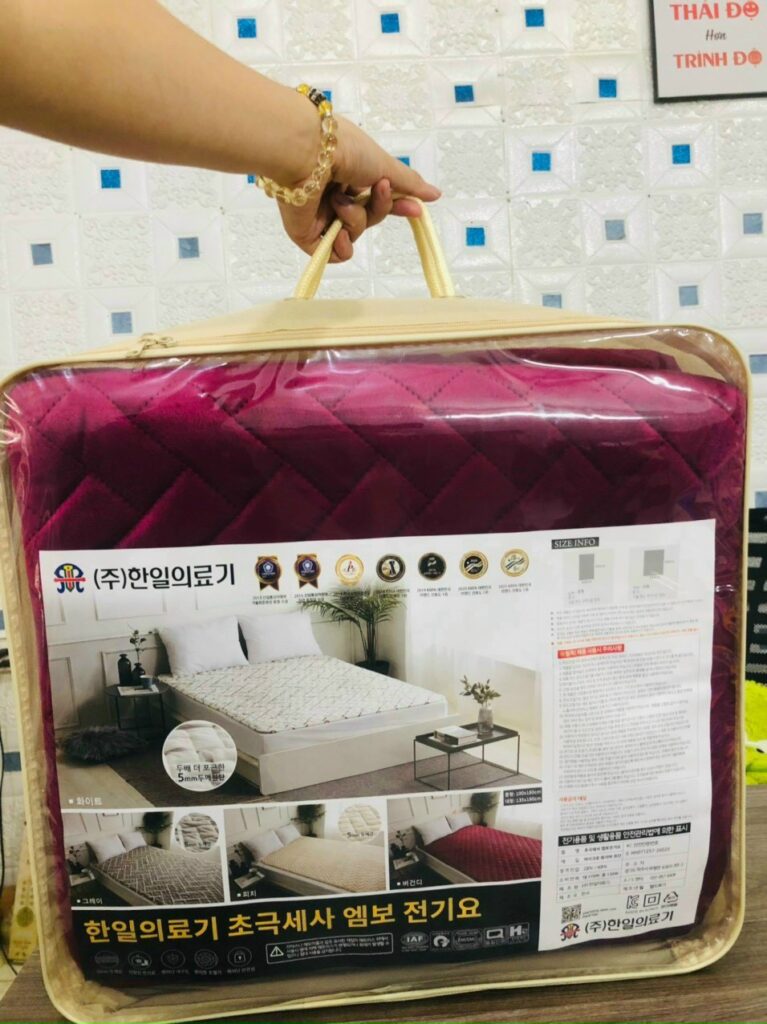 Chăn điện - đệm điện Hàn Quốc vải nỉ nhung Chăn đệm điện Hàn Quốc vải nỉ nhung