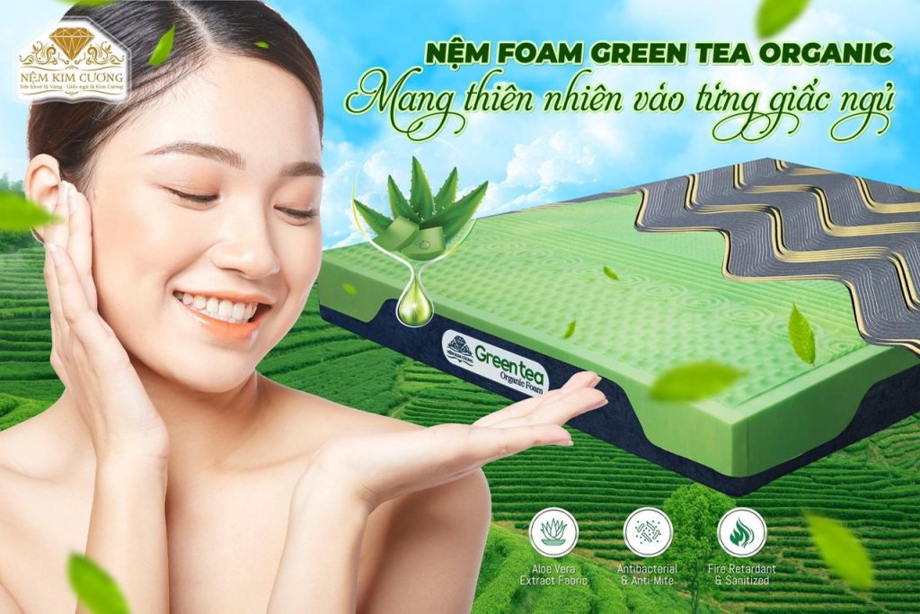 đệm foam cao cấp green tea
